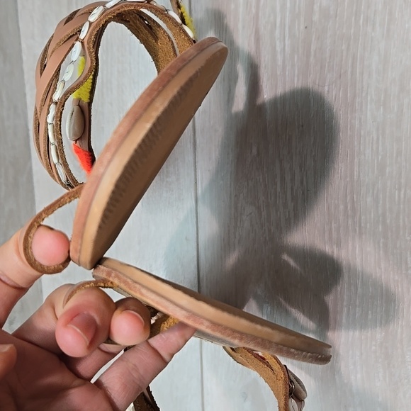 Steve Madden Women Milos Leather Boho Hobo Loop Toe Sandals Shoes Sz 9 - Picture 4 of 9